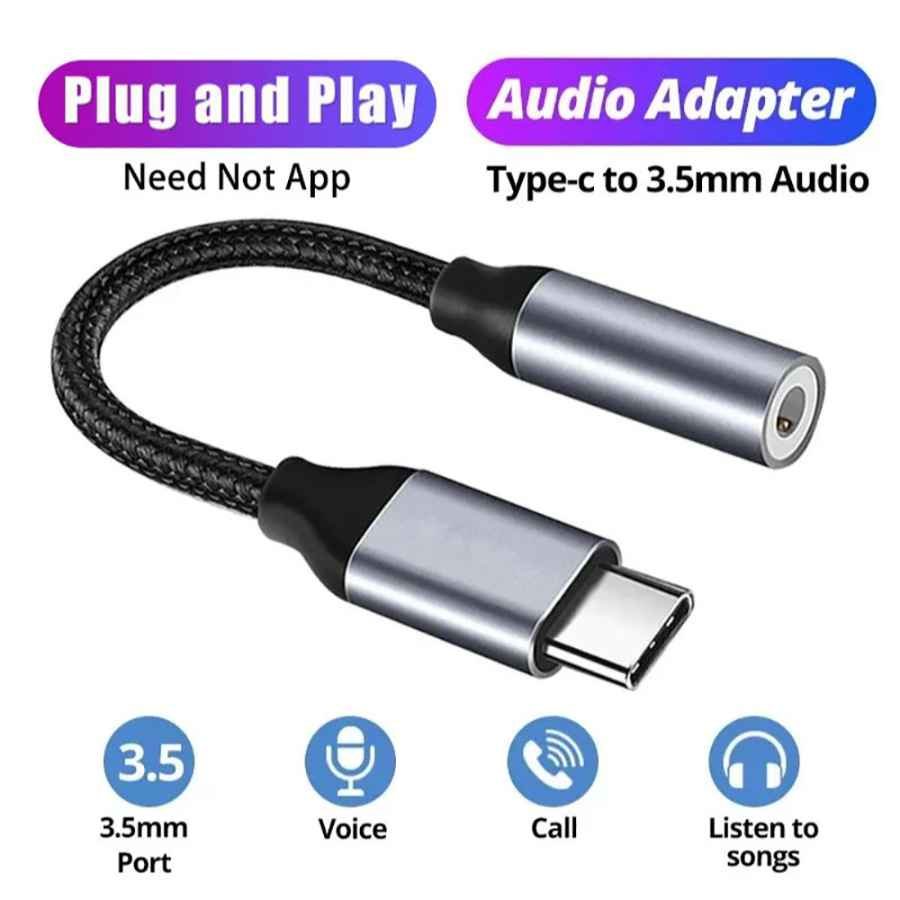 Audiophile Headphone Wired - محول صوت من نوع USB-C إلى