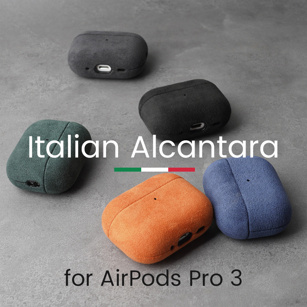 Bluetooth Headset On Ear - حافظة ALCANTARA لأجهزة AirPods Pro 3