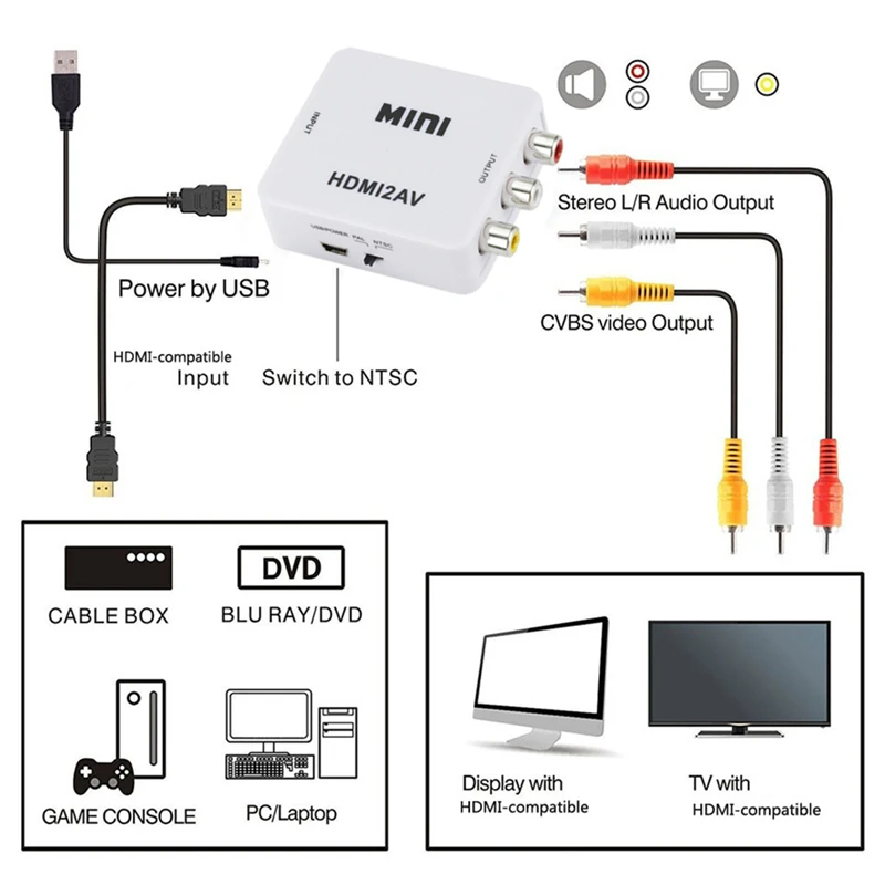 HDMI-متوافق مع محول RCA محول A - مراجعة Audio Splitter Y وسعره