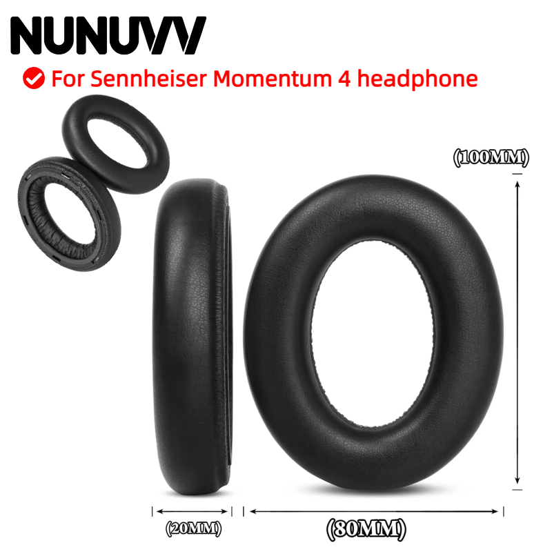 وسائد أذن NUNUVV مع مشبك بلاست - مراجعة Sennheiser Headphone Momentum 4 وسعره